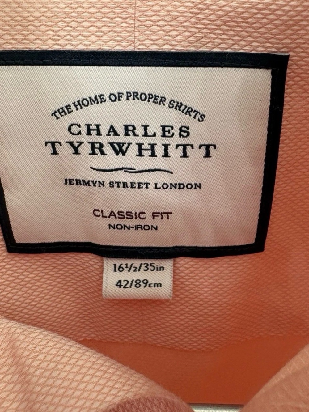 Charles Tyrwhitt Light Pink Dress Shirt - Spread Collar - Picture 2 of 5